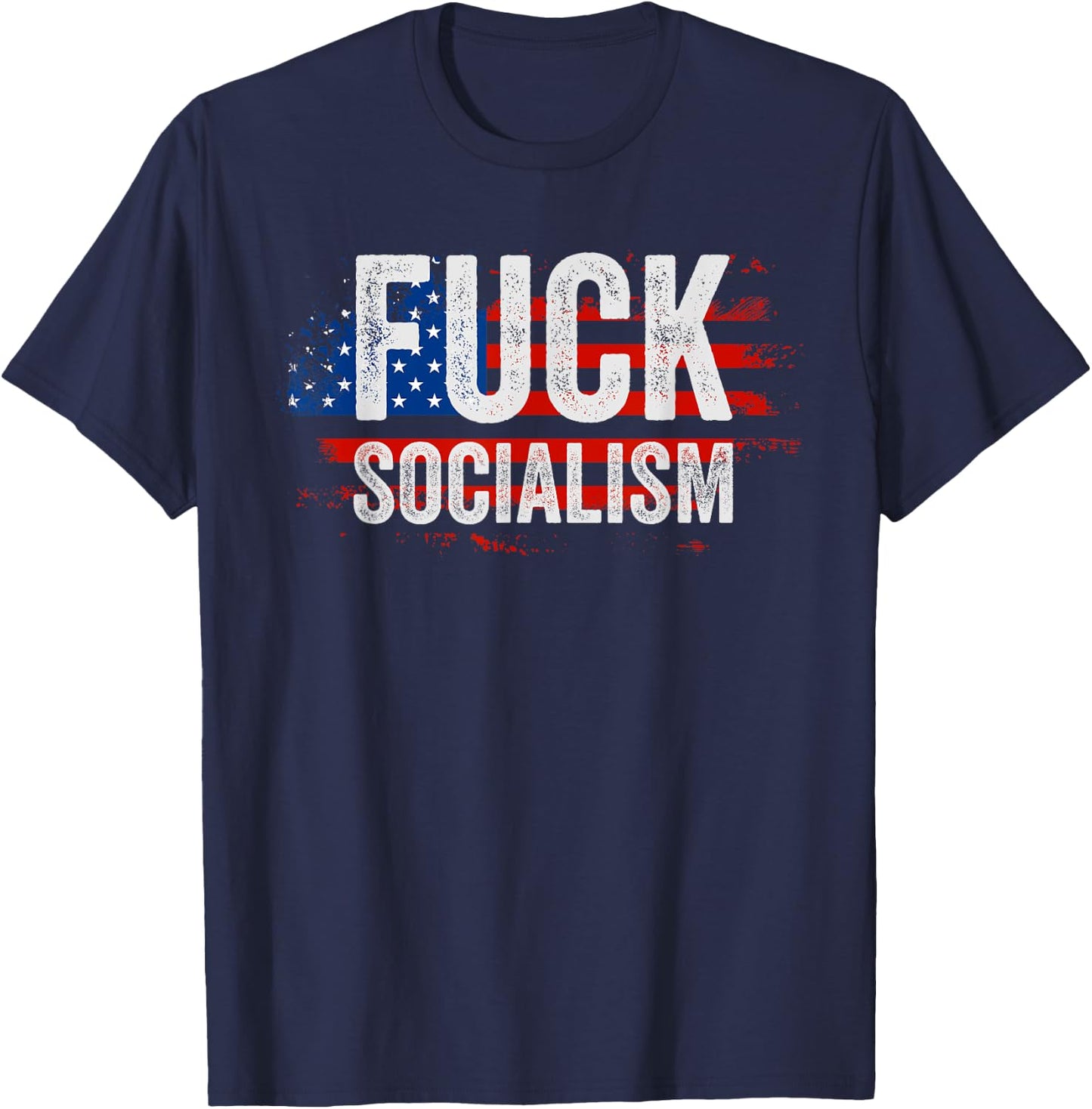 Socialism Sucks Anti Socialist Pro Conservative T-Shirt - T-Shirt | Navy