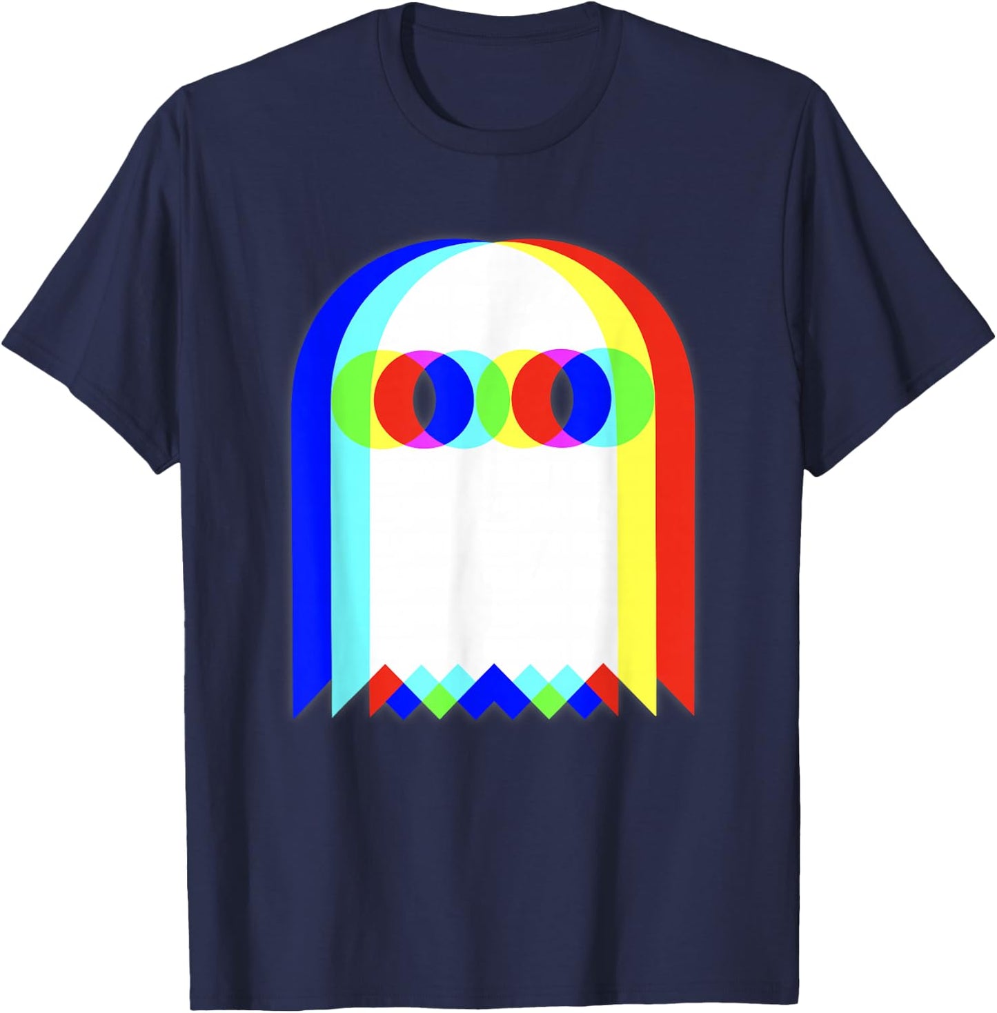 Threadrock Vaporwave Psychedelic Ghost Retro Halloween Techno EDM Adults Kids T-Shirt - T-Shirt | Navy
