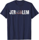 Distressed Jerusalem Jewish Israeli Gift American Flag T-Shirt - T-Shirt | Navy