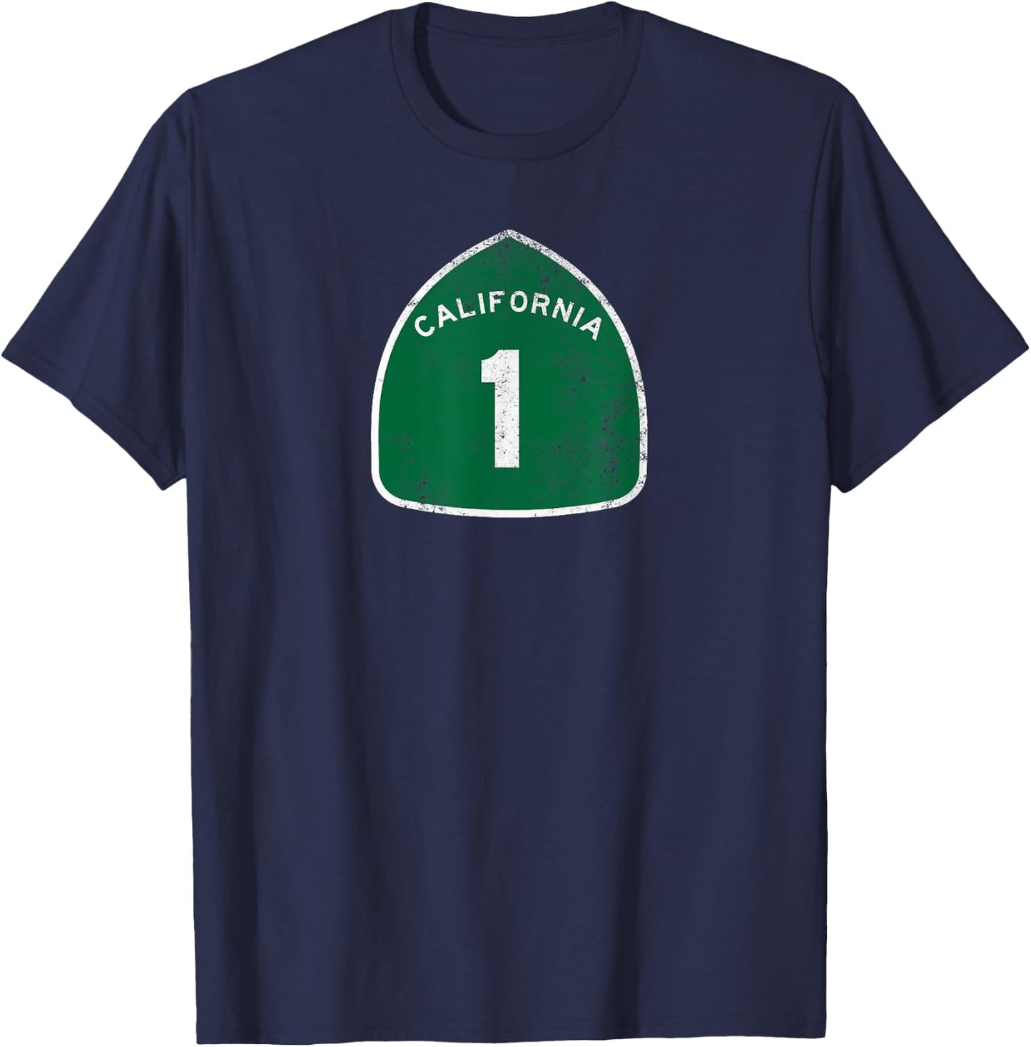 HIGHWAY 1 Shirt | NOR CAL Pacific Coast Retro Shirt T-Shirt - T-Shirt | Navy