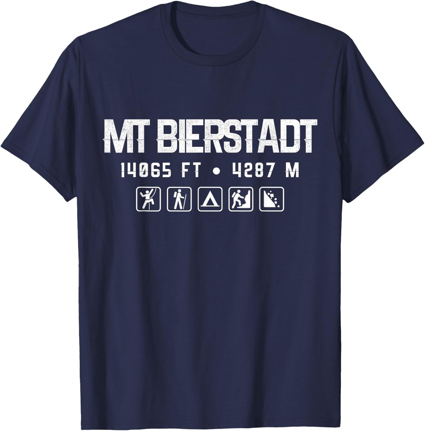 Mt Bierstadt Colorado Mountain 14er Shirt T-Shirt - T-Shirt | Navy
