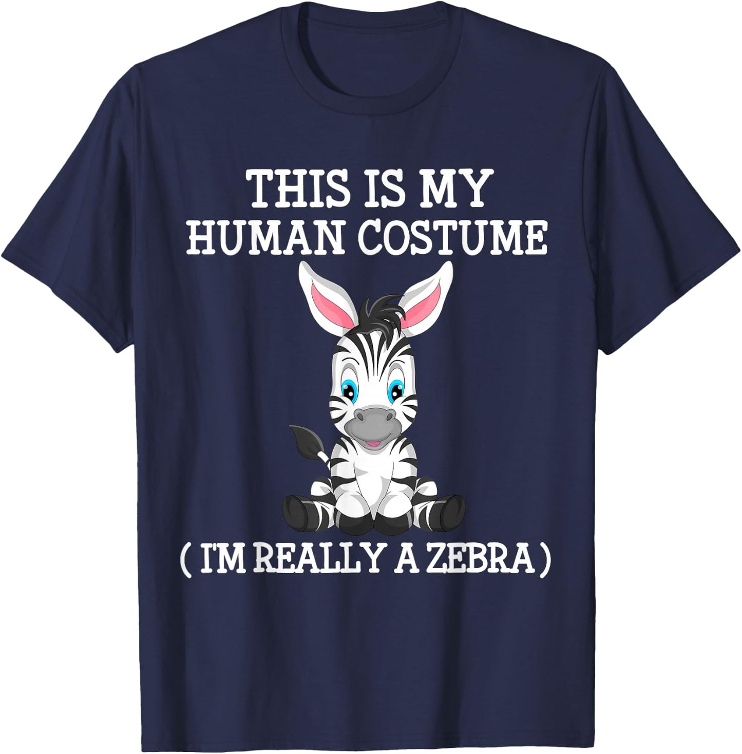zebra pony funny Halloween Costume boy girl men women Kid T-Shirt - T-Shirt | Navy