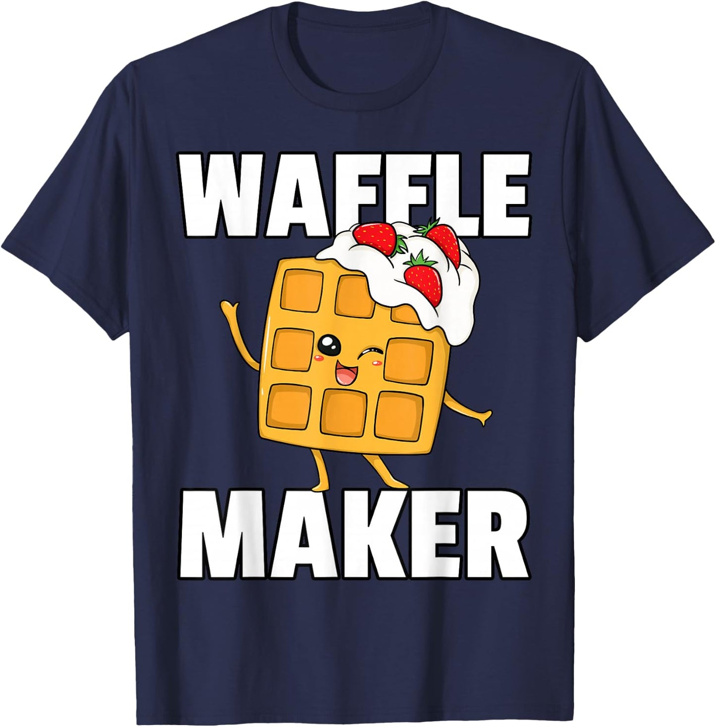 Waffle World's Best Waffle Maker Cute Lovers Syrup T-Shirt - T-Shirt | Navy