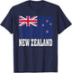 NEW Zealand Flag Patriotic National Roots Souvenir T-Shirt - T-Shirt | Navy