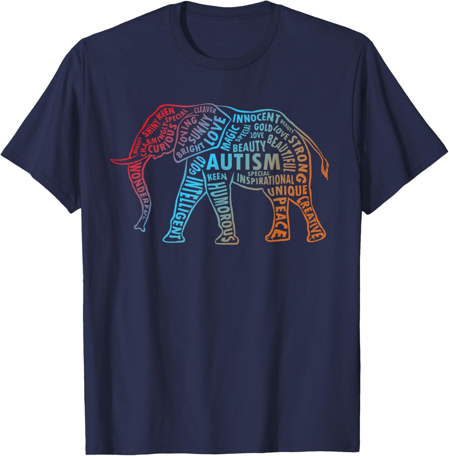 Autism Awareness Elephant Shirts | Autism Awareness T-Shirt - T-Shirt | Navy