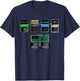 Guitar Pedals T Shirt | Classic Rock Effects Guitarist Gift T-Shirt - T-Shirt | Navy