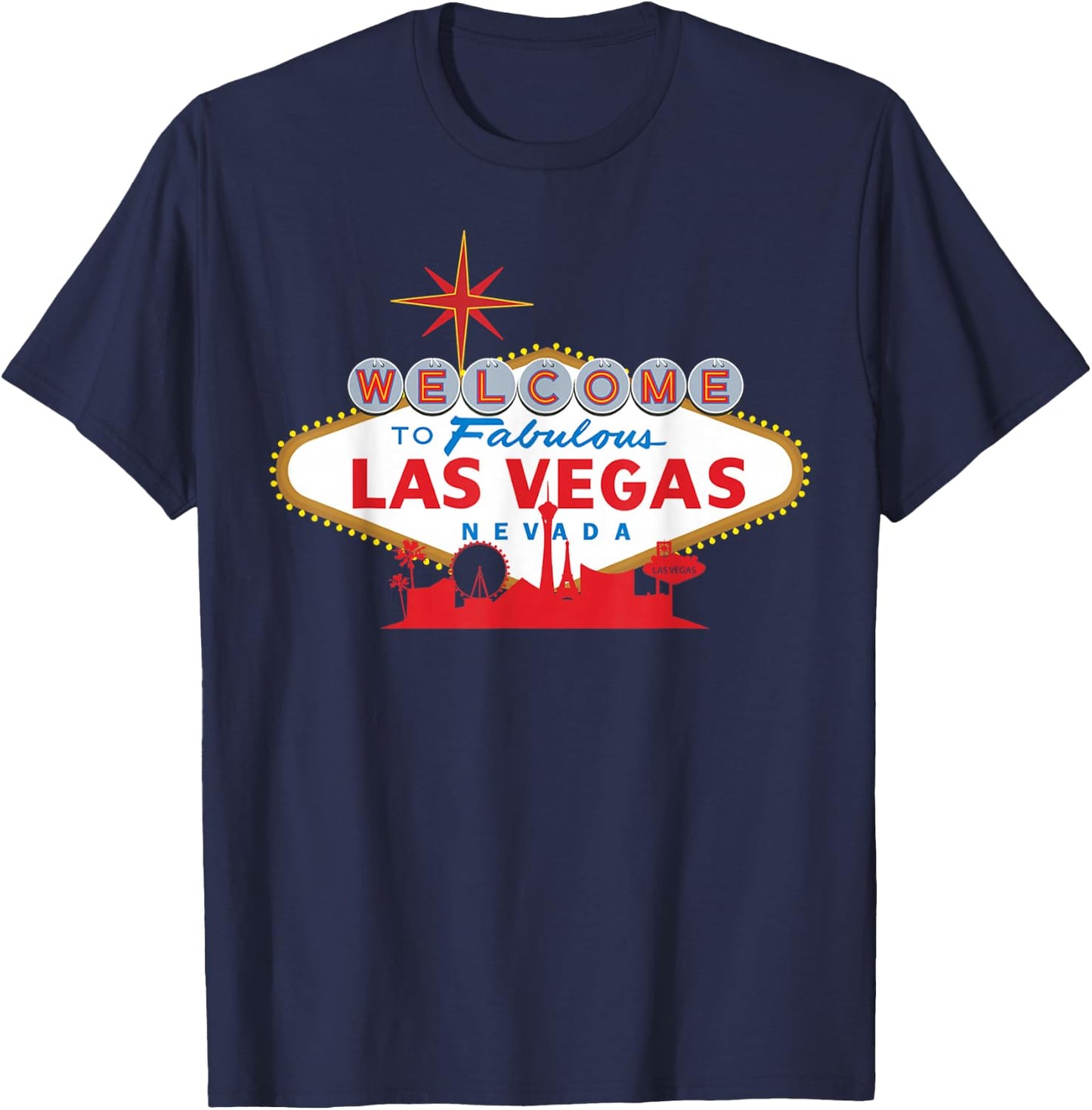 New LAS Vegas Love for Holidays in Vegas Small T-Shirt - T-Shirt | Navy