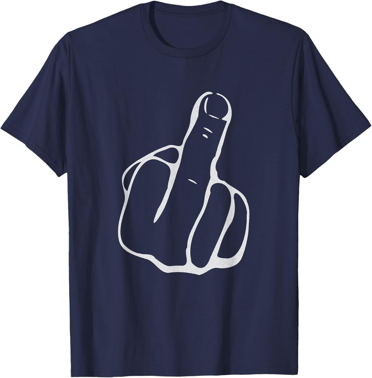 Middle Finger Flip Off T-Shirt - T-Shirt | Navy