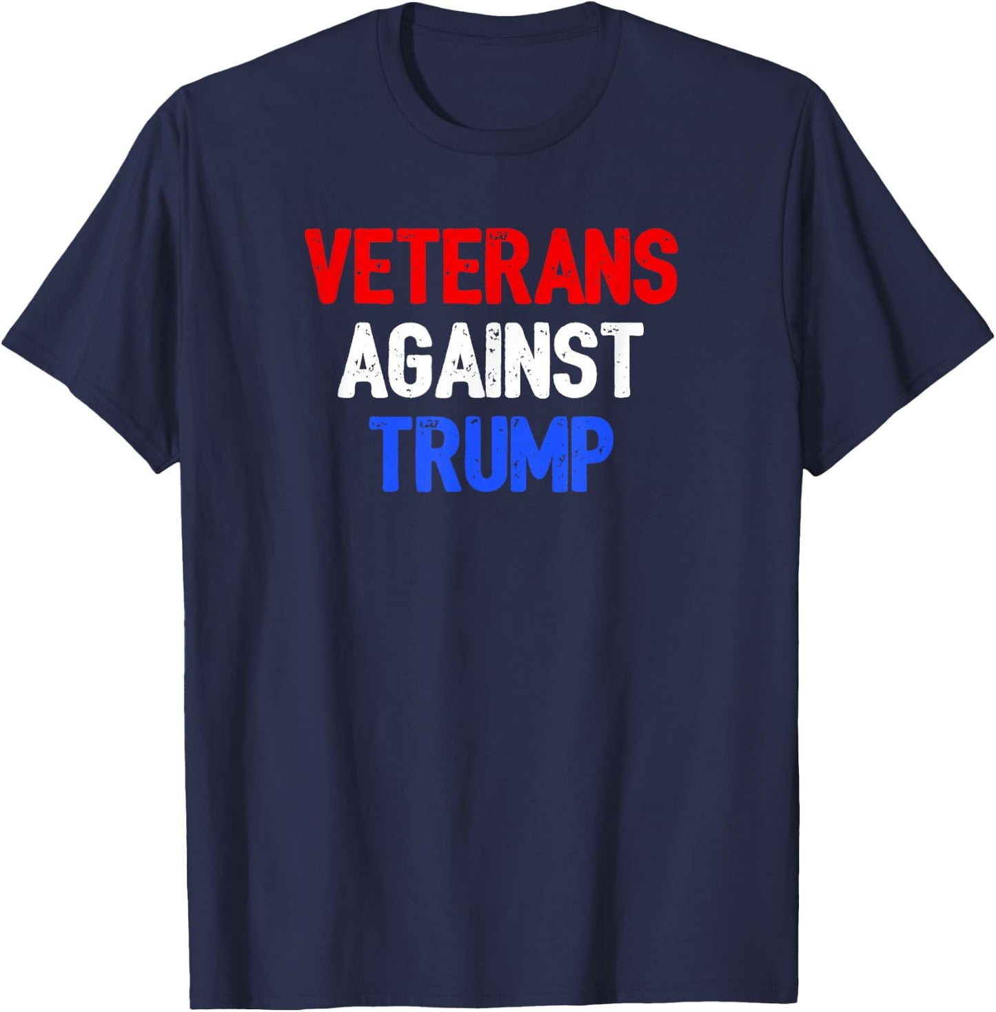 Veterans Against Donald Trump T-Shirt - T-Shirt | Navy