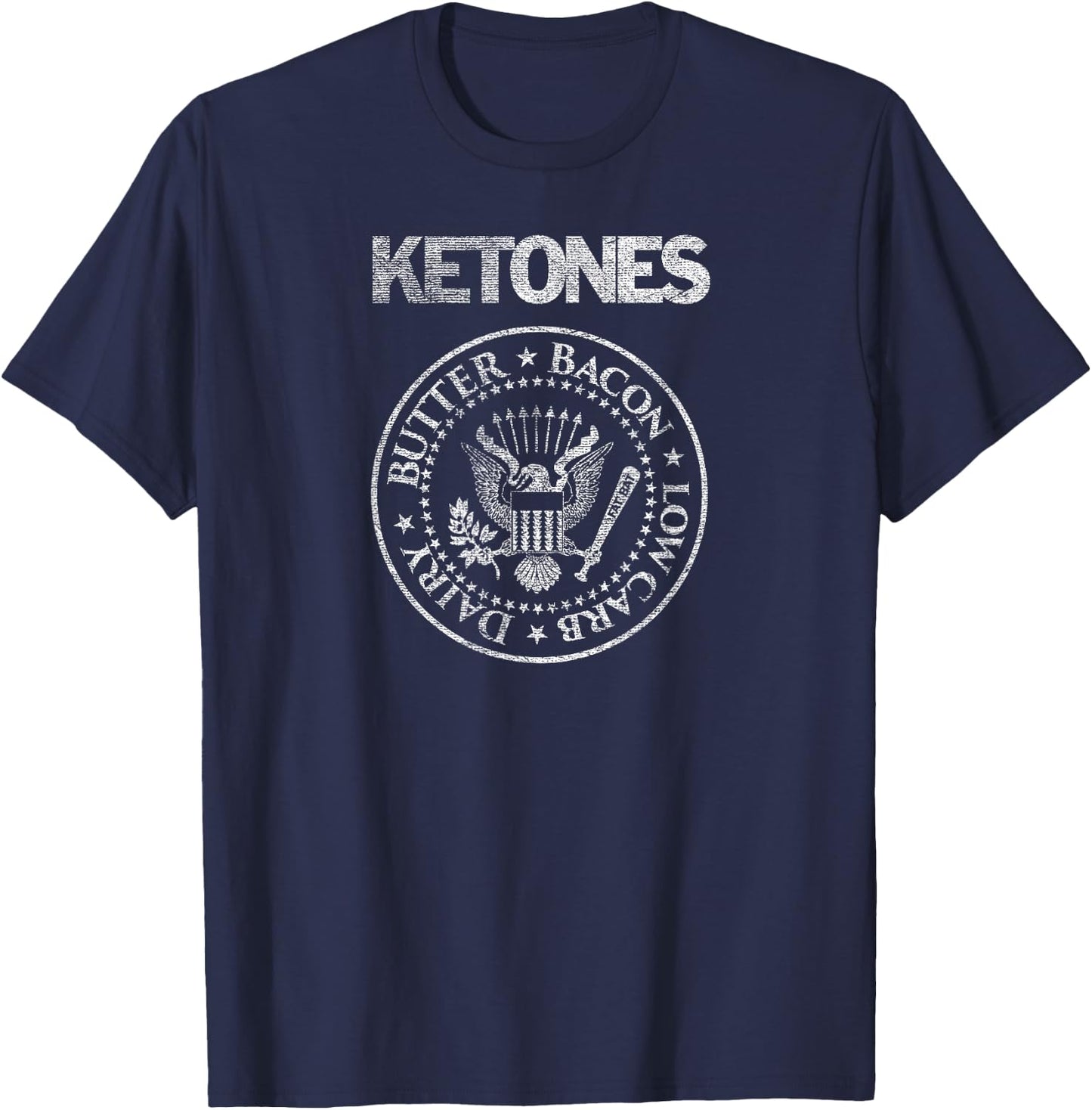 Ketones Keto Diet Rock and Roll T-Shirt - T-Shirt | Navy