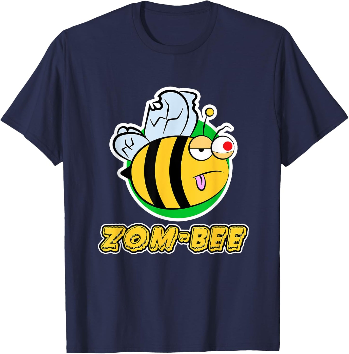 Zom-Bee for Beekeeper & Zombie Fans - Halloween T-Shirt - T-Shirt | Navy