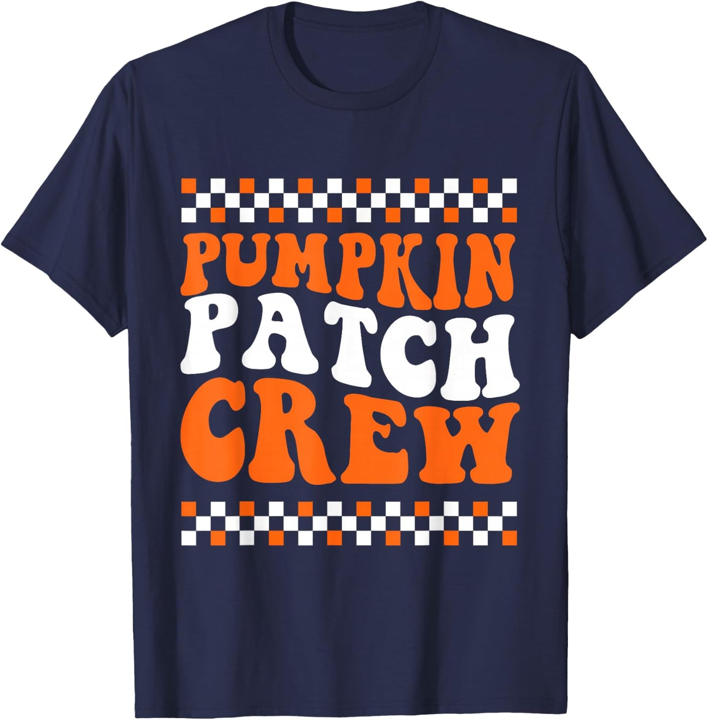 Pumpkin Patch Crew for Kids Boys Toddler Autumn Fall T-Shirt - T-Shirt | Navy