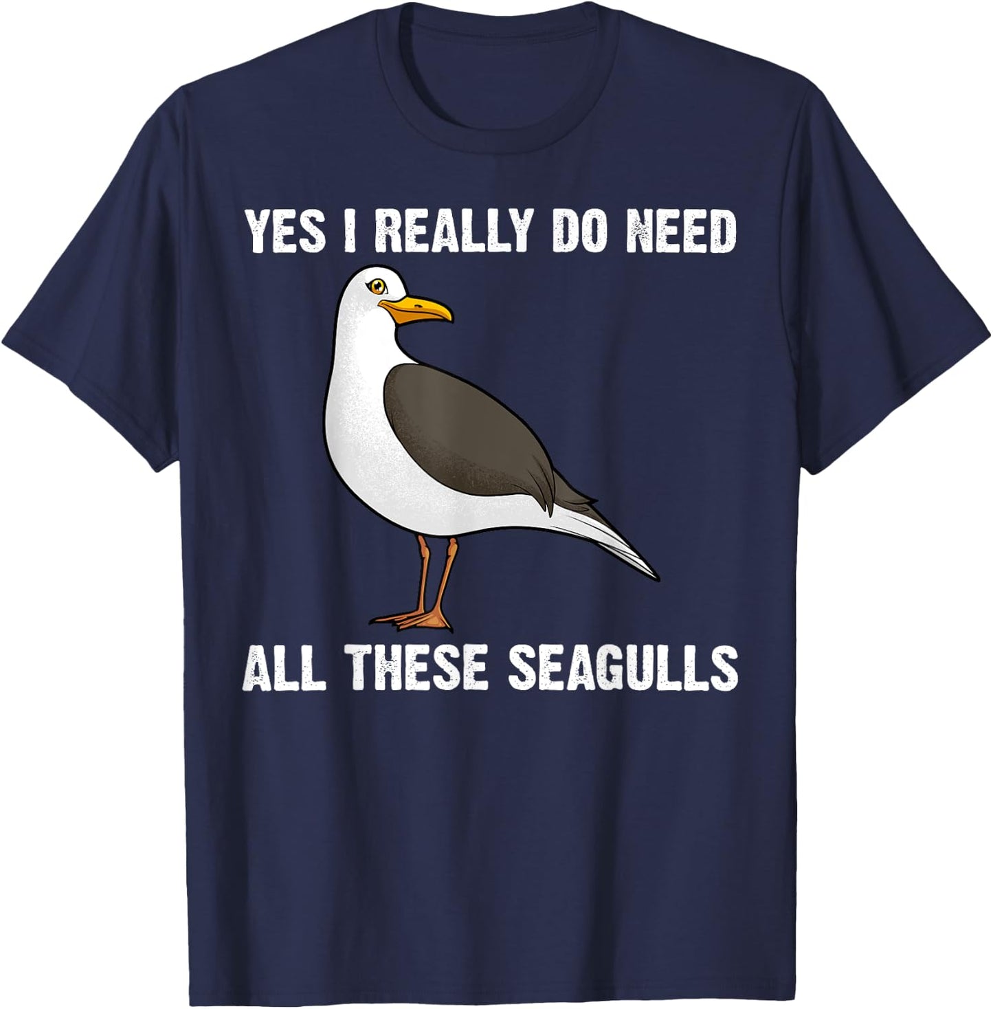 Funny Seagull Women Flock Seagulls Nature Gull Bird T-Shirt - T-Shirt | Navy