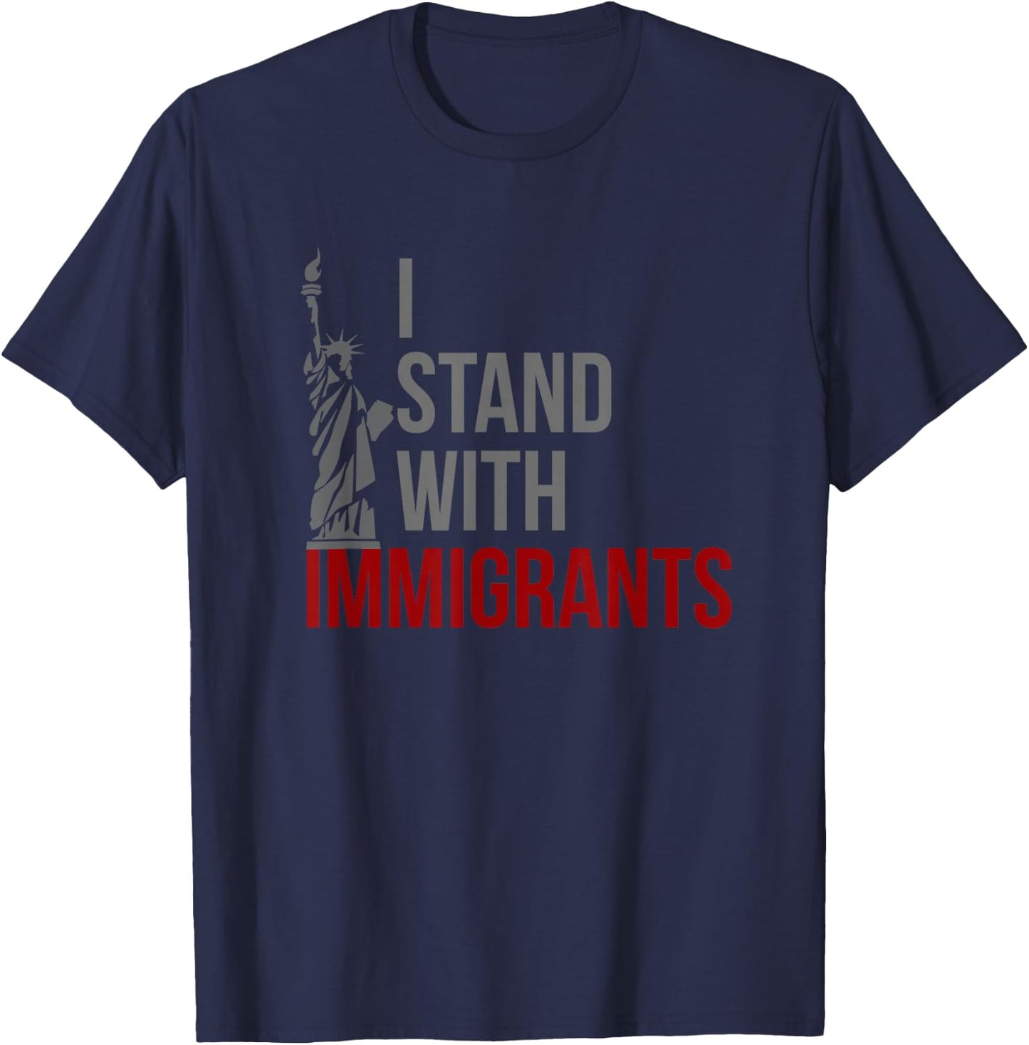I Stand With Immigrants Defend DACA Anti Trump T-Shirt - T-Shirt | Navy