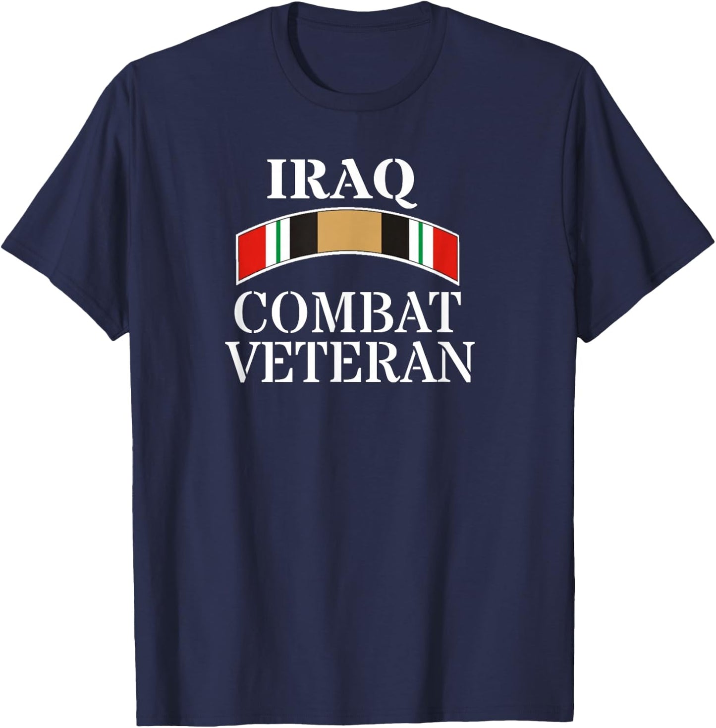 Red Friday Iraqi War Service Ribbon Iraq War Veteran T-Shirt - T-Shirt | Navy