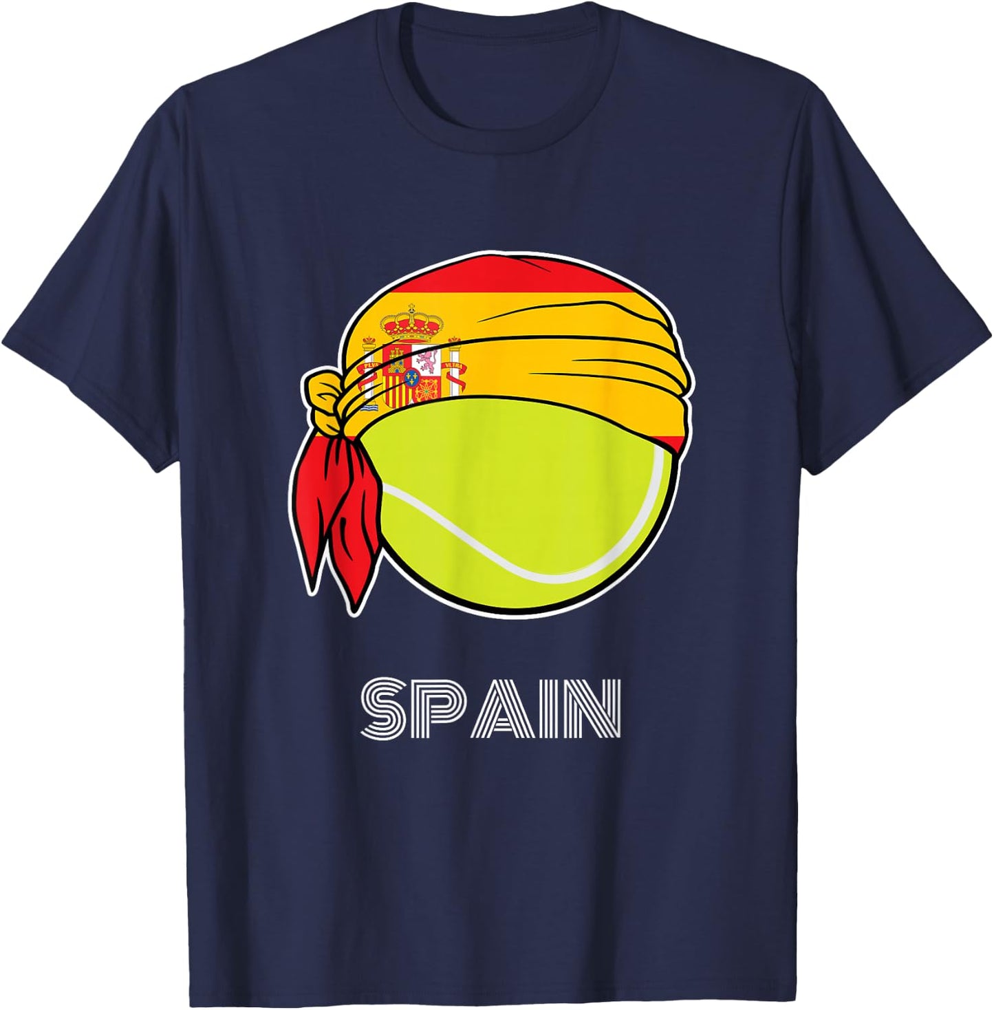 Spain Tennis Top for Spanish Players, Fans or Coach T-Shirt - T-Shirt | Navy