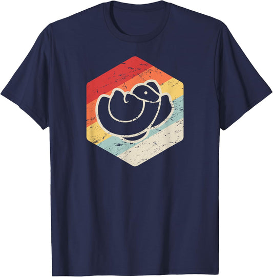 Green Tree Python / Snake & Pet Python - Retro T-Shirt - T-Shirt | Navy