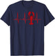 Lobster Heartbeat for Lobster Lovers T-Shirt - T-Shirt | Navy