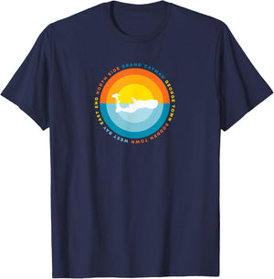 Cayman Islands Grand Cayman Sunset Graphic T T-Shirt - T-Shirt | Navy