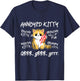 Angry Cat - Moody Annoyed Kitty - Size - Cute Cat's T-Shirt - T-Shirt | Navy