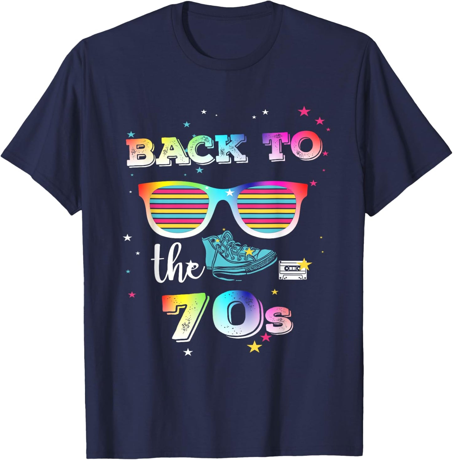Back To The 70s Retro Seventies T-Shirt - T-Shirt | Navy