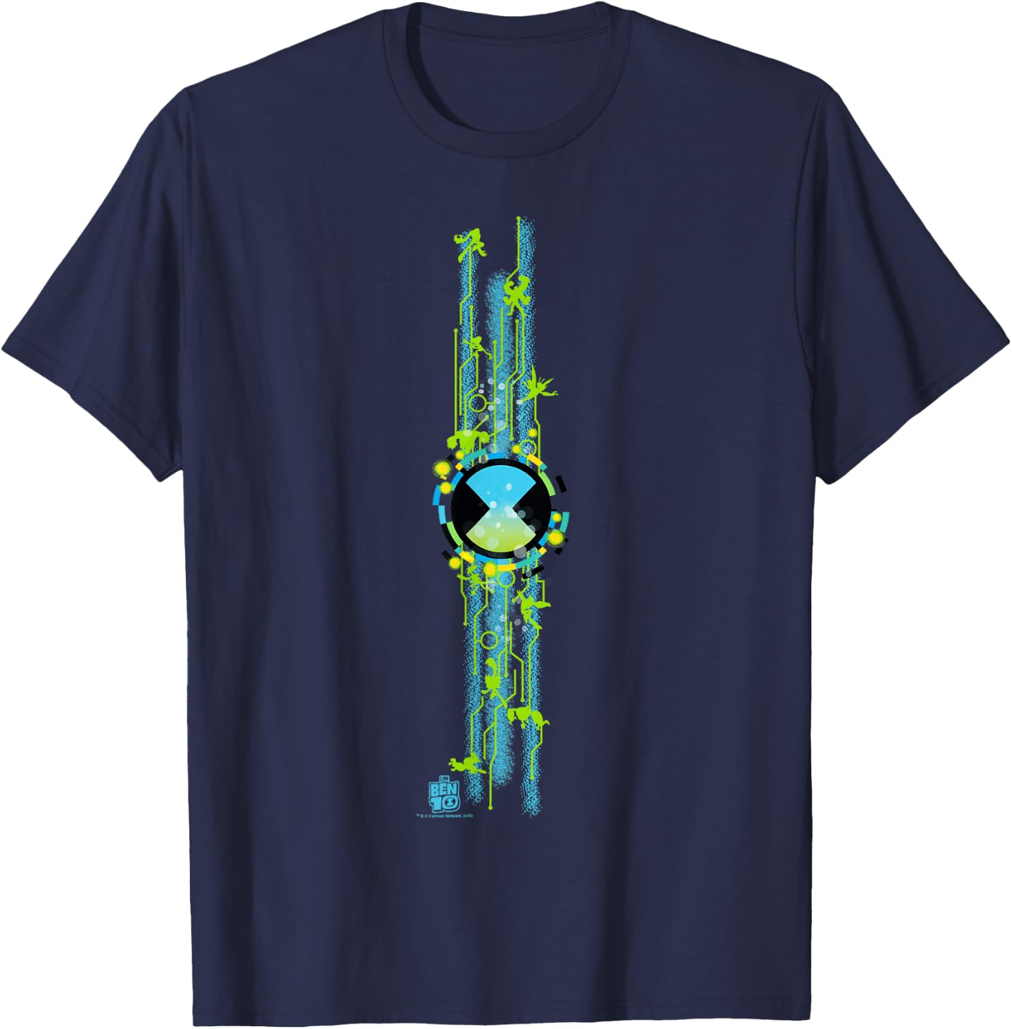 Ben 10 Ben Symbol Column T-Shirt - T-Shirt | Navy