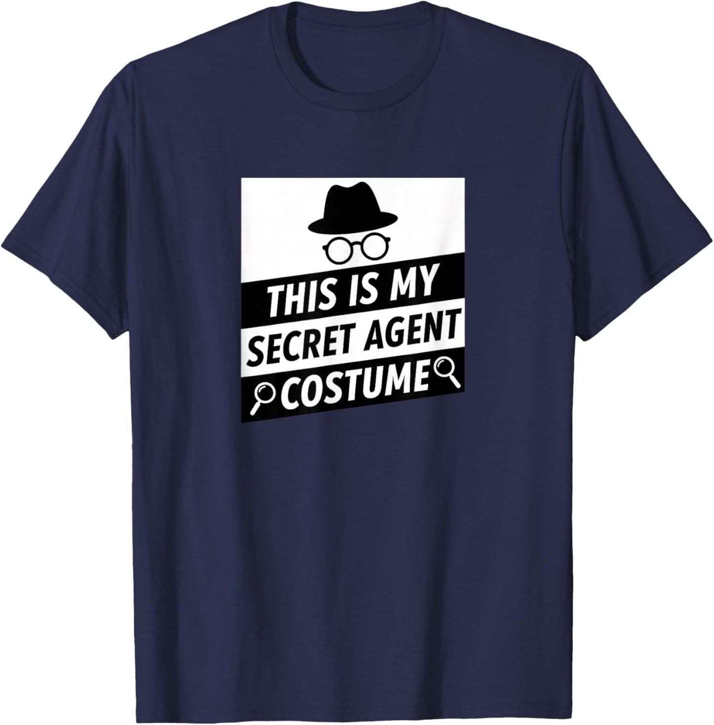 This is My Secret Agent Costume Halloween Kids Spy Disguise T-Shirt - T-Shirt | Navy