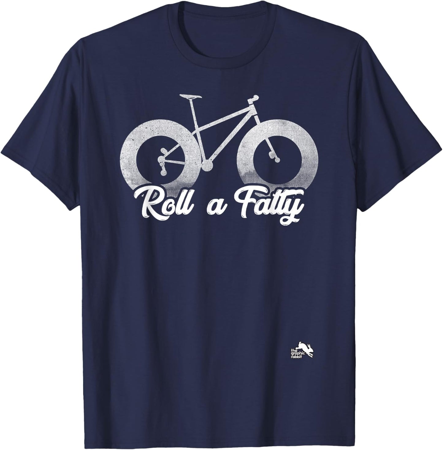 Roll a Fatty Fat Tire Bike T-Shirt - T-Shirt | Navy