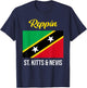 St. Kitts & Nevis Flag Reppin West Indies T Shirt T-Shirt - T-Shirt | Navy