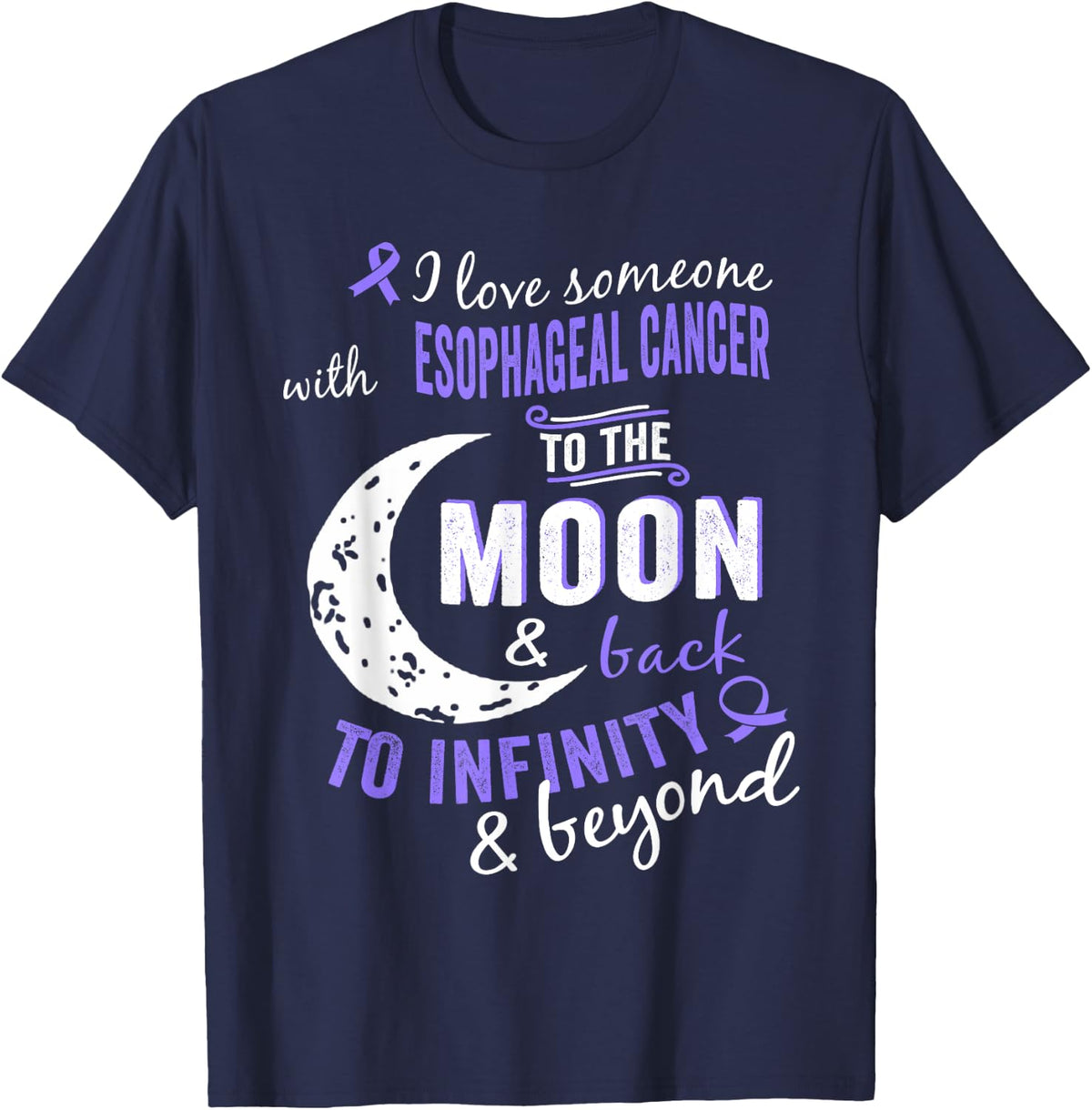 Esophageal Cancer Shirt - Esophageal Cancer Awareness Shirt T-Shirt - T-Shirt | Navy