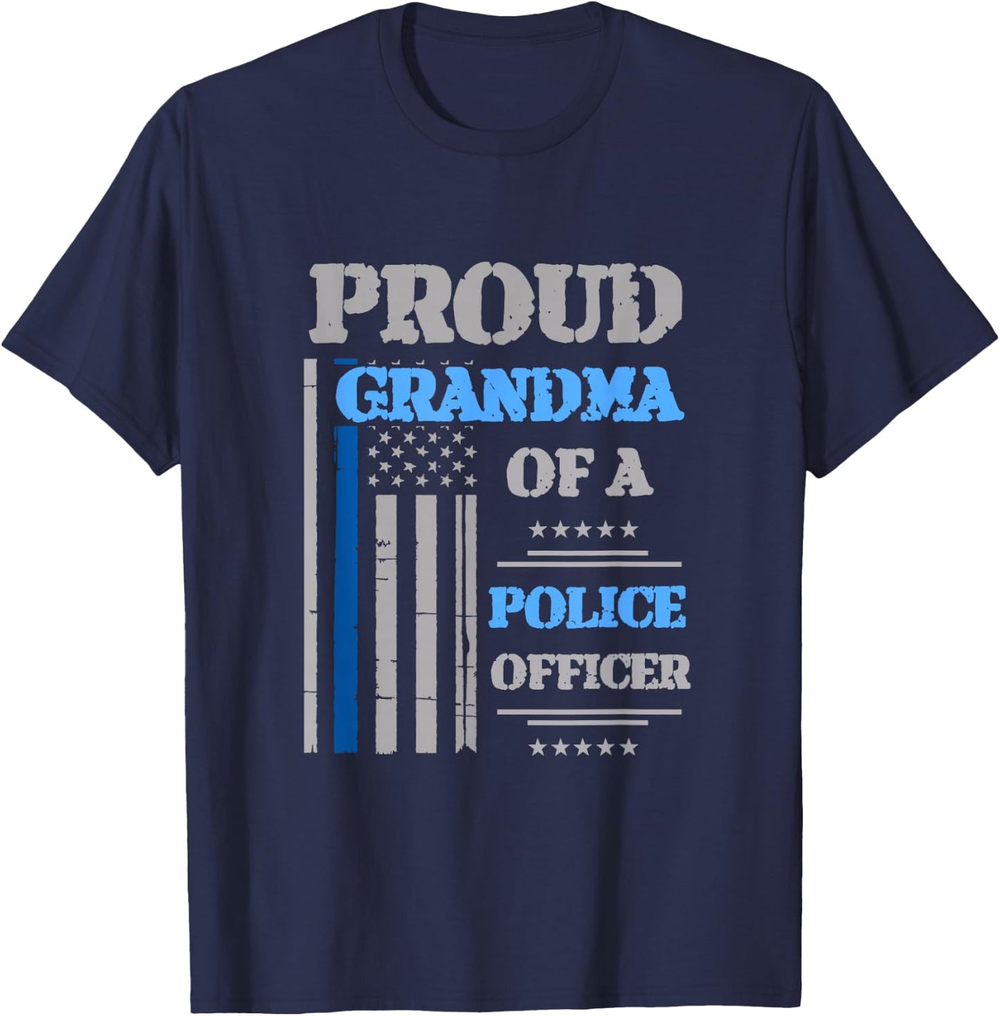 Proud Grandma of Police Officer T-Shirt - T-Shirt | Navy