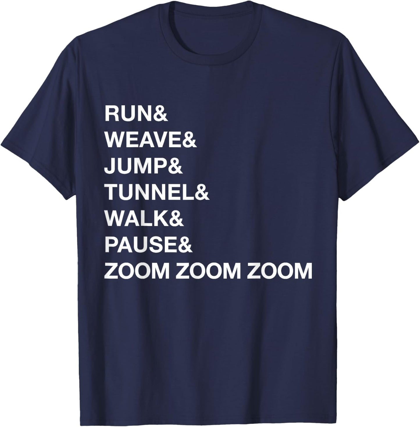 Canine Agility Trial Obstacle Course - Fun Dog Agility Gift T-Shirt - T-Shirt | Navy