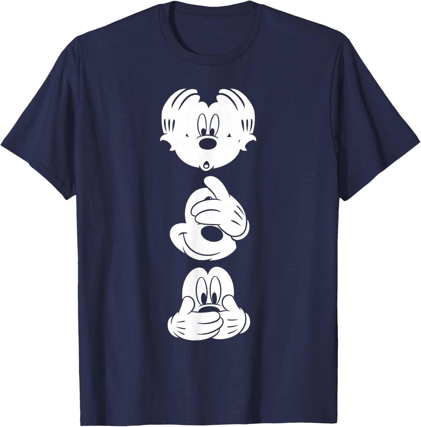 Disney - Mickey Mouse Three Faces T-Shirt - T-Shirt | Navy