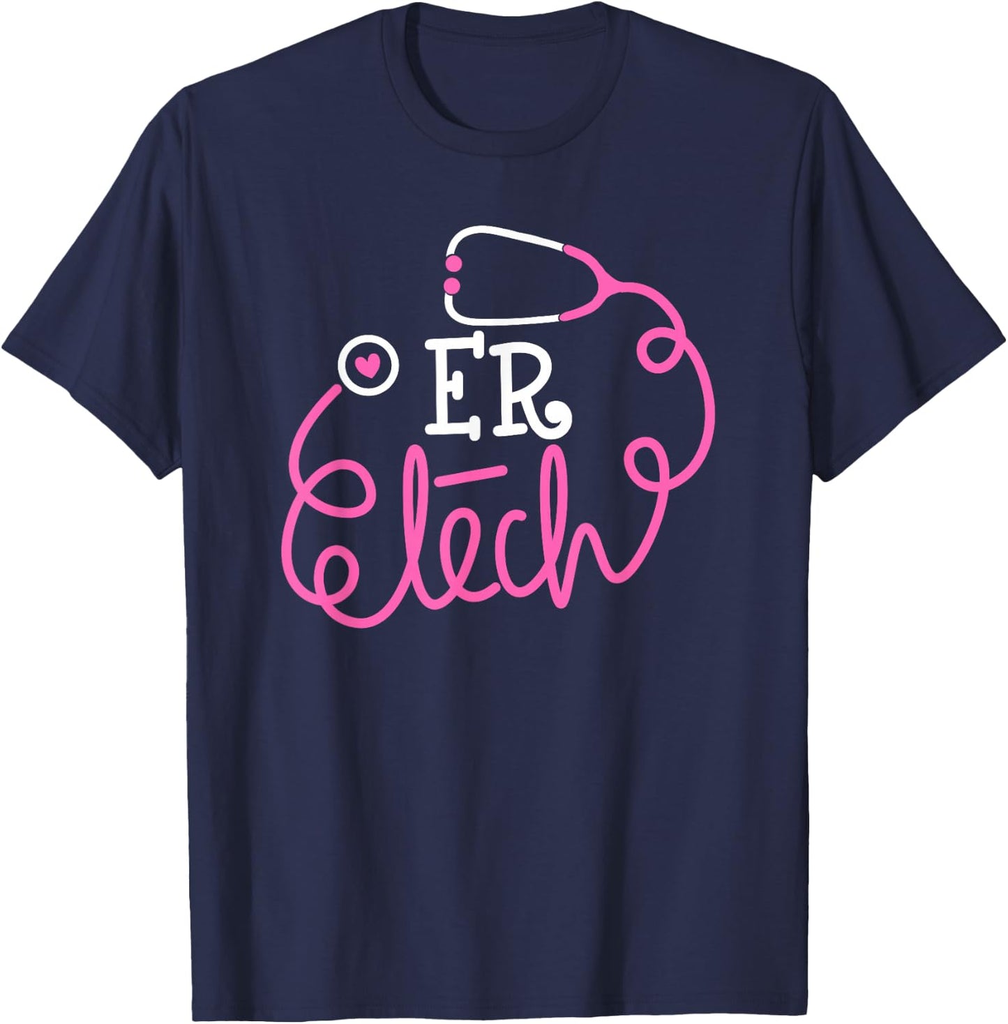 ER Tech Shirt Emergency room technologists technicians T-Shirt - T-Shirt | Navy