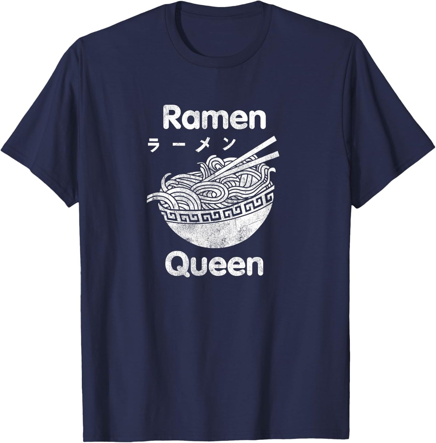 Funny Ramen Shirt - Ramen Queen T Shirt T-Shirt - T-Shirt | Navy