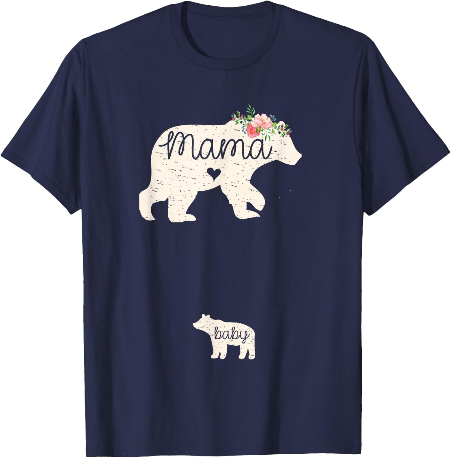 Mama & Baby Bear Cute Pregnancy Announcement Mom To Be Gift T-Shirt - T-Shirt | Navy