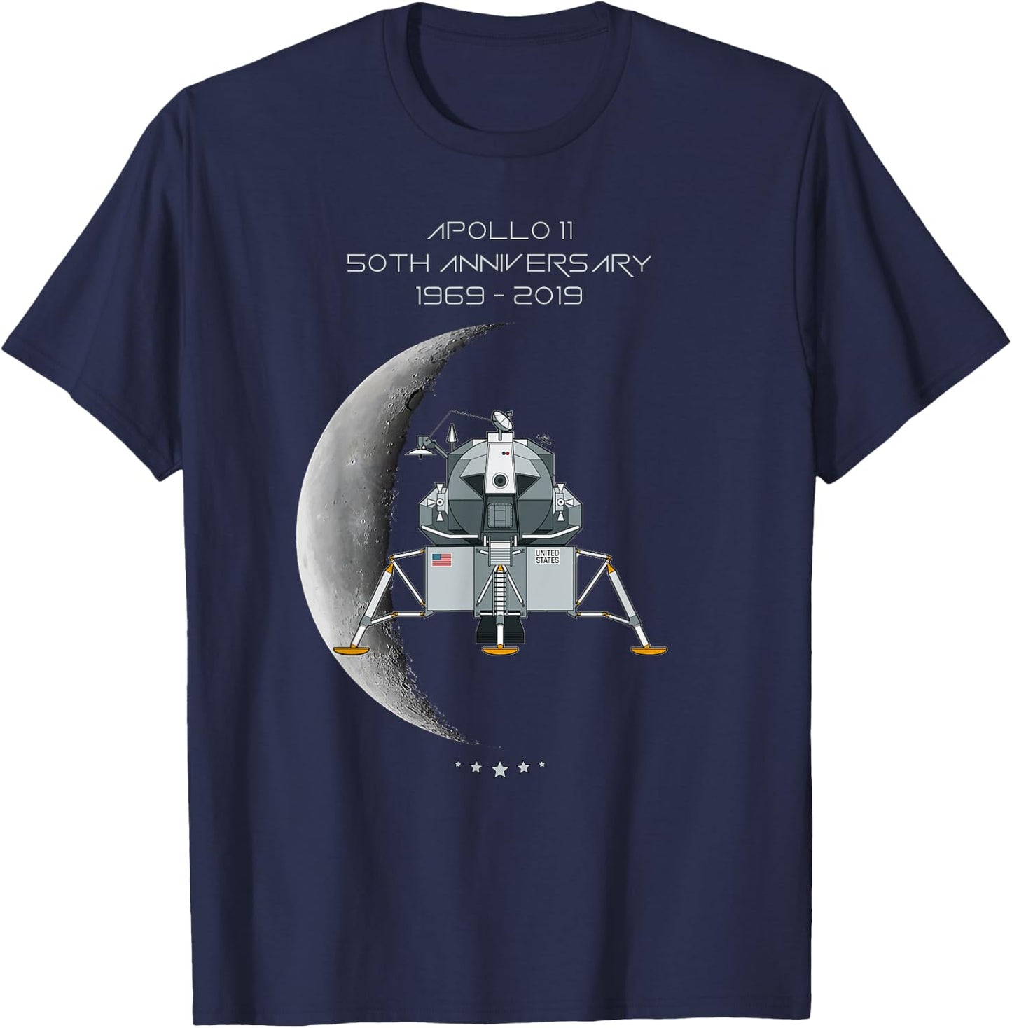 Apollo 11 50Th Anniversary Lunar Module Moon The Eagle Shirt T-Shirt - T-Shirt | Navy