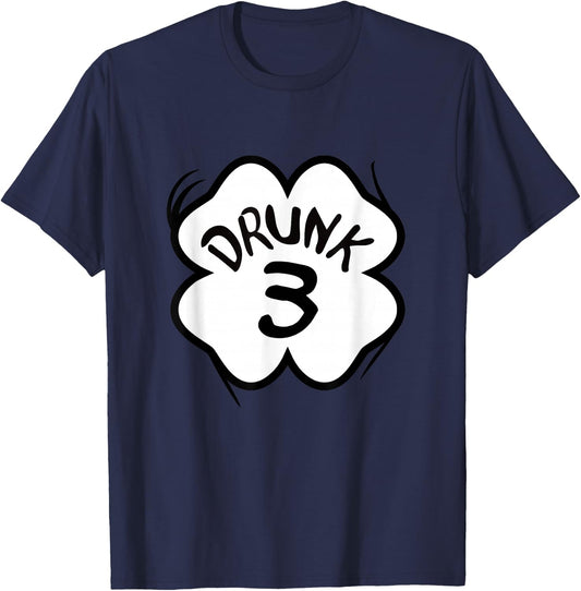 Drunk 3 Shamrock Shirt Group Matching Family T-Shirt - T-Shirt | Navy
