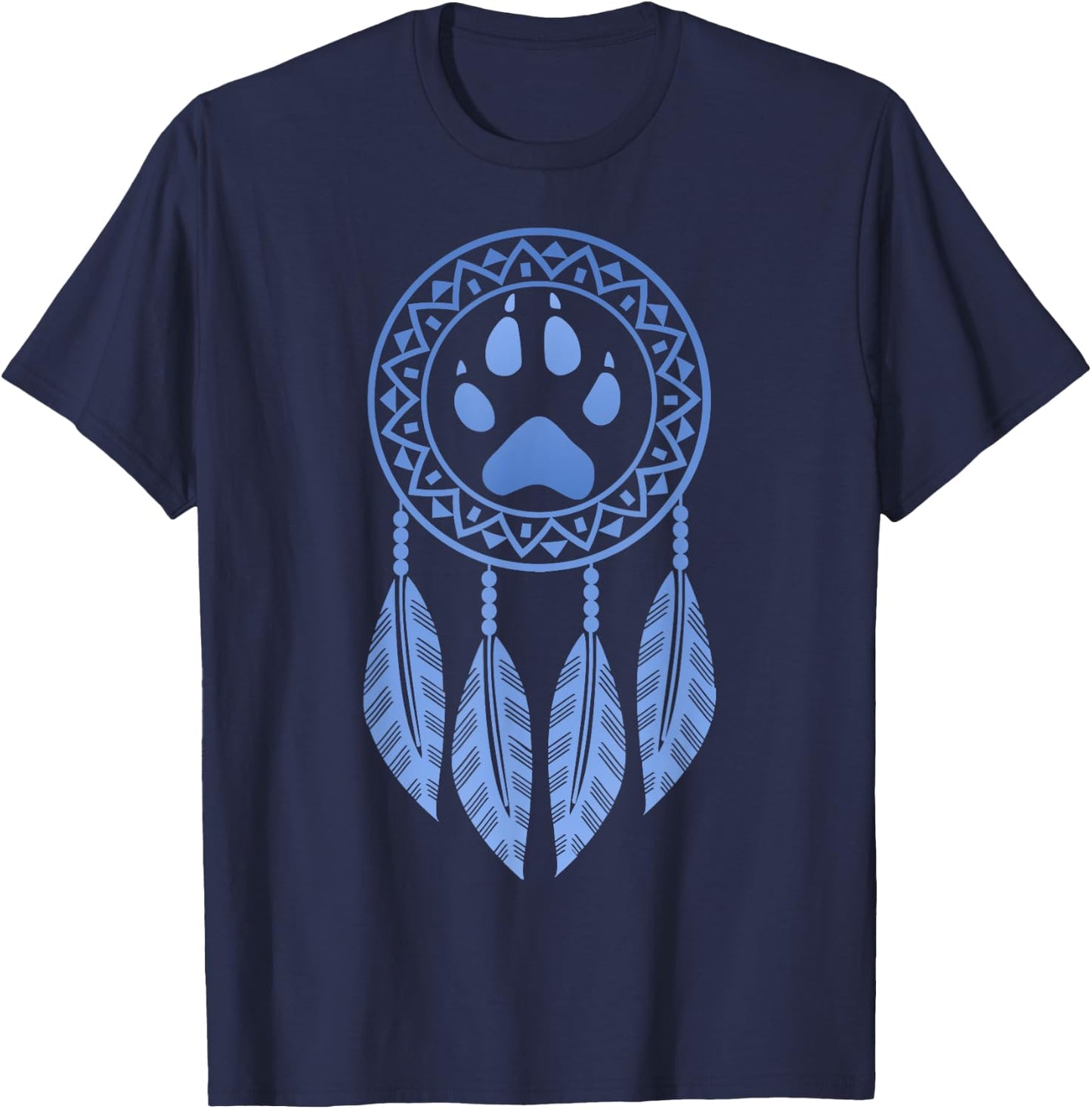Wolf Paw Dreamcatcher Wolves Dream Catcher Vintage Graphic T-Shirt - T-Shirt | Navy