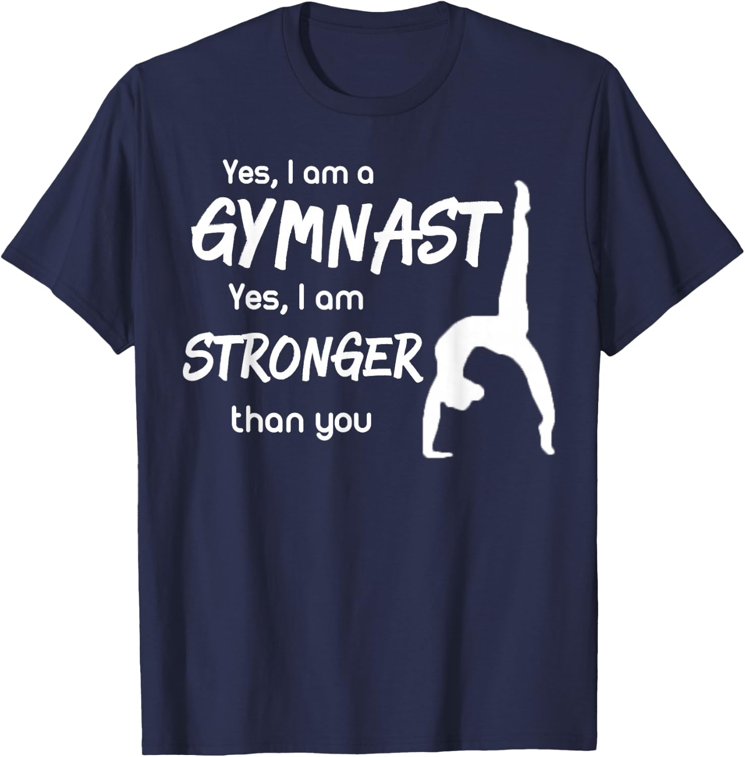 Funny Gymnastics Girls Gymnast Shirt Gift T-Shirt - T-Shirt | Navy