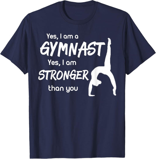 Funny Gymnastics Girls Gymnast Shirt Gift T-Shirt - T-Shirt | Navy