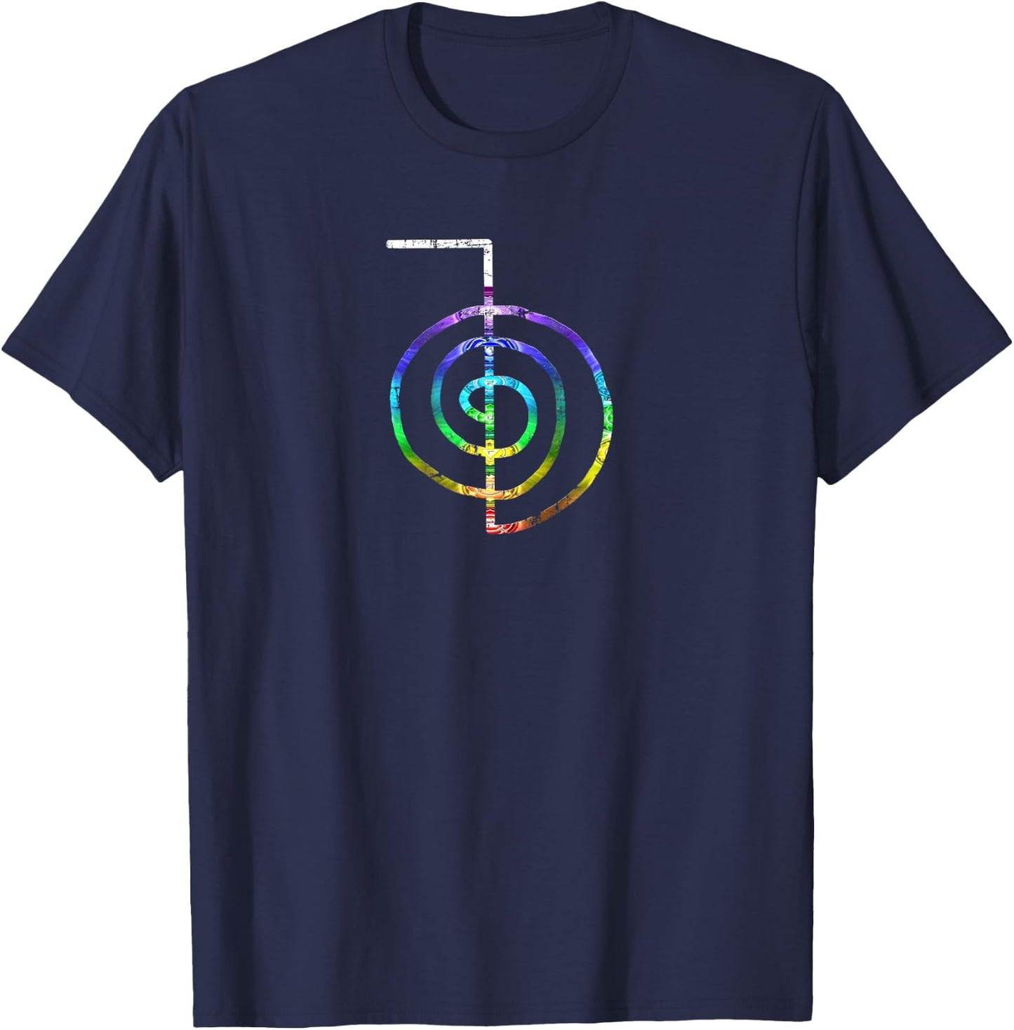 Reiki Reiki Symbol Choku Rei Shirt Chakra colors T-Shirt - T-Shirt | Navy