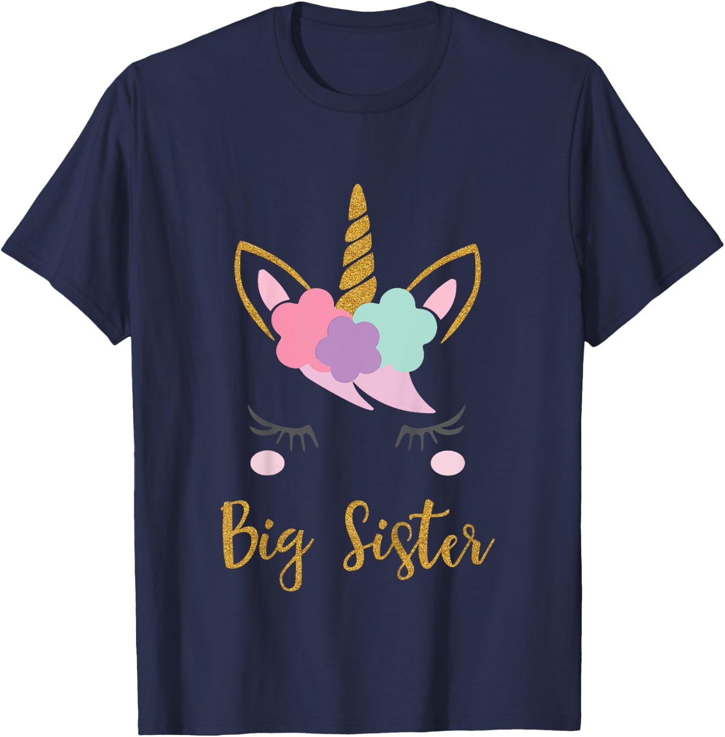 Kids Unicorn Big Sister Shirt I'm Going to be a Big Sister T-Shirt - T-Shirt | Navy