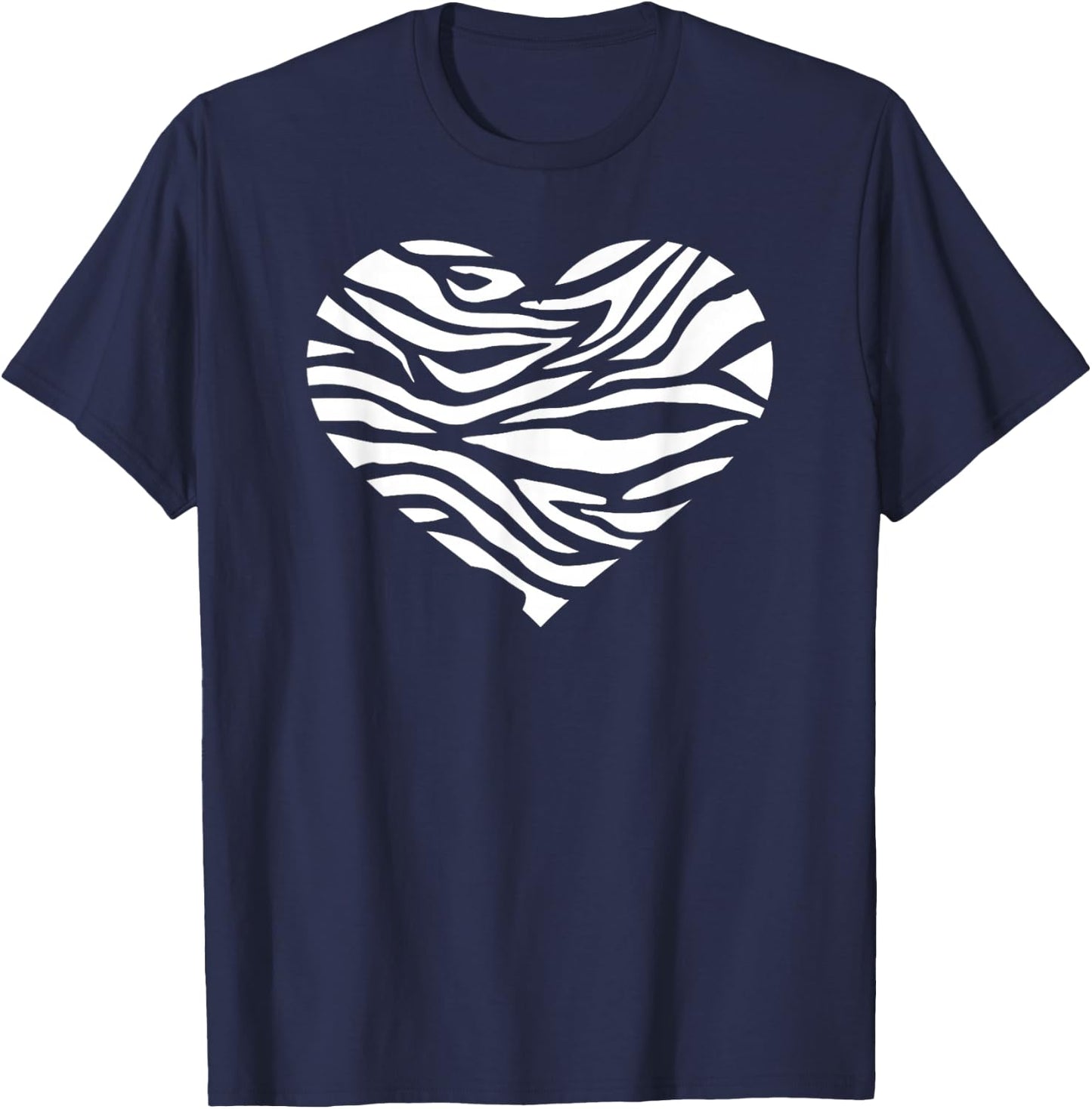Zebra heart T-Shirt - T-Shirt | Navy