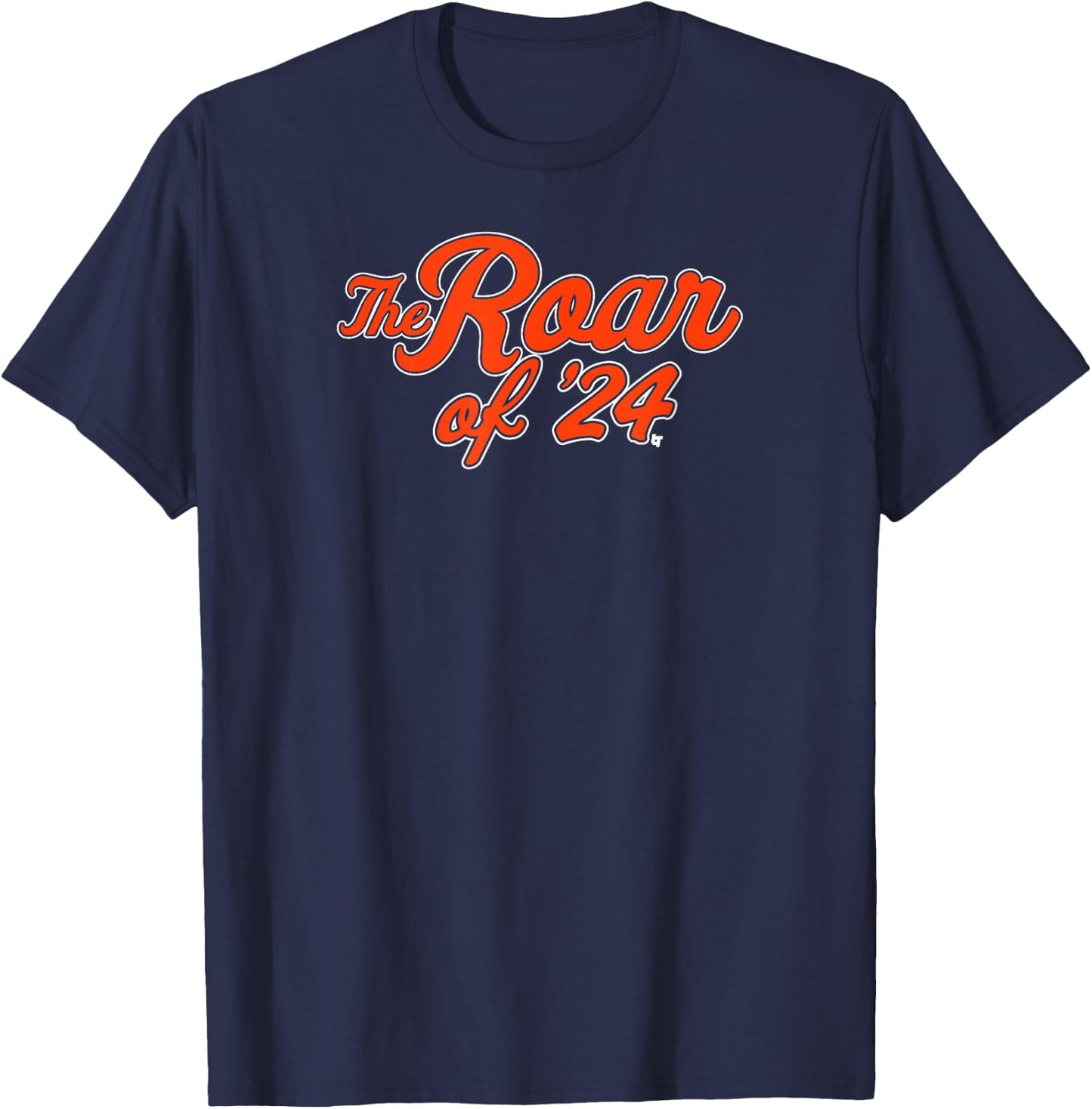 BreakingT The Roar of '24 Detroit Tigers Baseball - Blue, -Adults, Short Sleeve, Classic Fit, , Small T-Shirt - T-Shirt | Navy