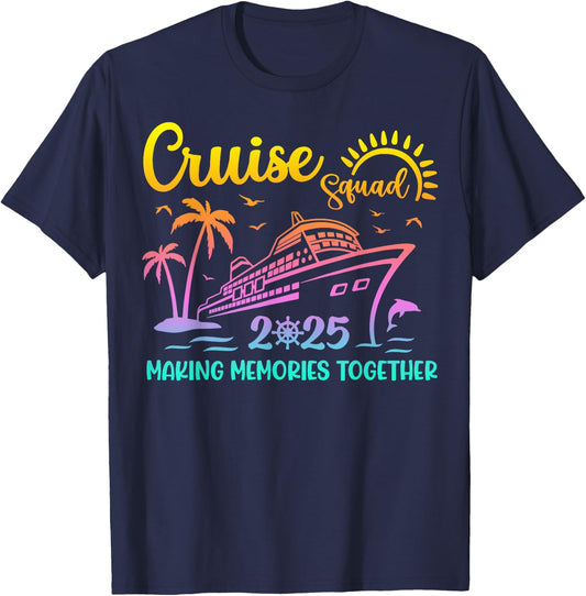 Cruise Squad 2025 Family Friends Vacation Matching Group T-Shirt - T-Shirt | Navy