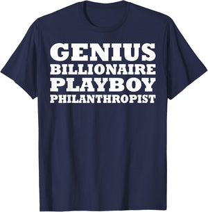 Genius Billionaire Playboy Philanthropist T-Shirt - T-Shirt | Navy