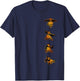 Kung Fu Panda Po Action Poses Orange Hue Left Chest Portrait T-Shirt - T-Shirt | Navy