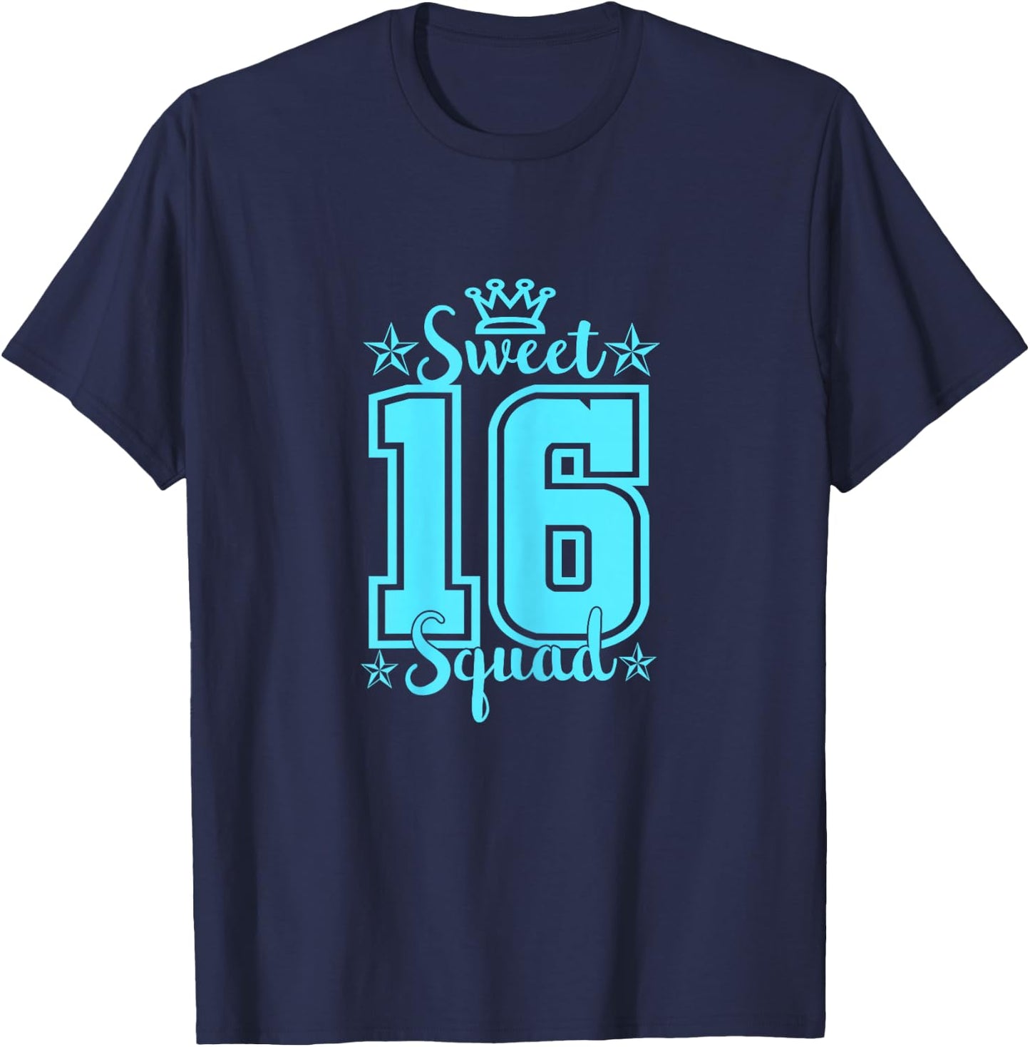 16th Birthday Sweet 16 Squad T-Shirt - T-Shirt | Navy