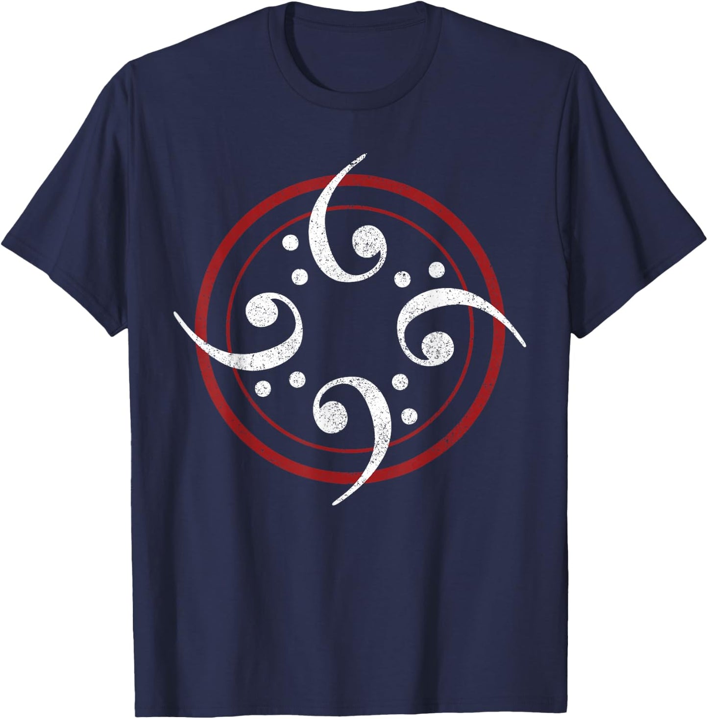 Bass Clef - Bass Guitar Player Bassist Shirt Gift T-Shirt - T-Shirt | Navy